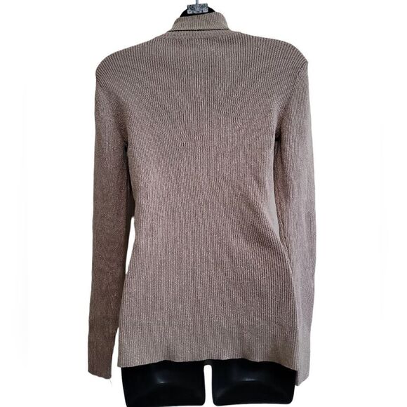 Liz Claiborne Tan and Gold Turtleneck LongSleeve Sweater Sz Small - Picture 3 of 7